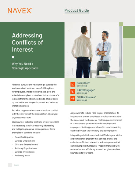 Conflicts of Interest: Best Compliance Practices
