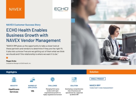 ECHO Health Enables Business Growth with NAVEX Vendor Management