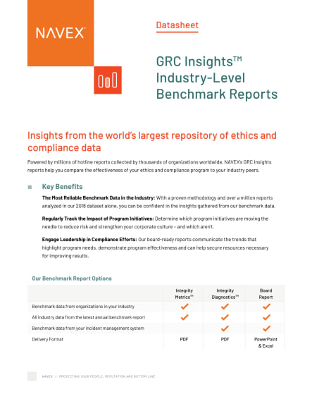 GRC Insights™ Industry-Level Benchmark Reports