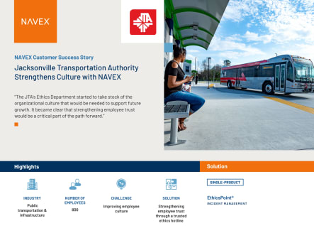 Jacksonville Transportation Authority Strengthens Culture with NAVEX