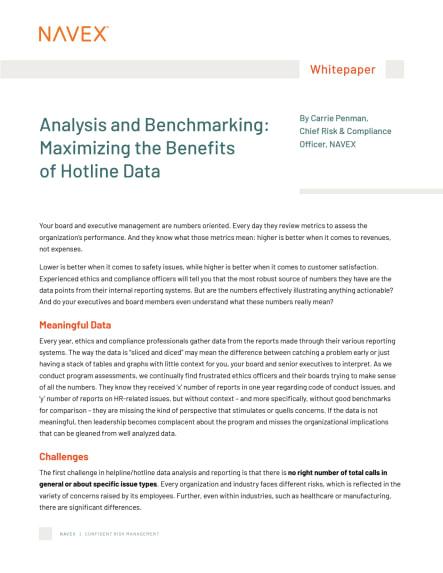 Maximizing the Benefits of Hotline Data