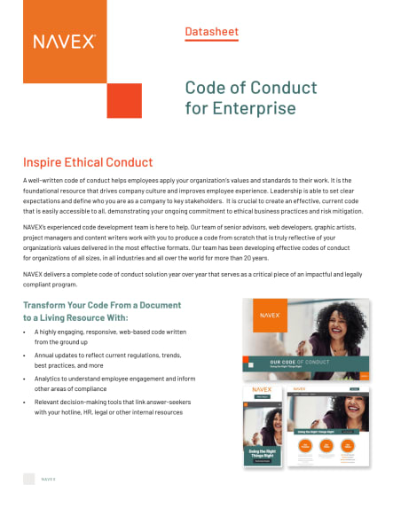 Code of Conduct for Enterprise Overview