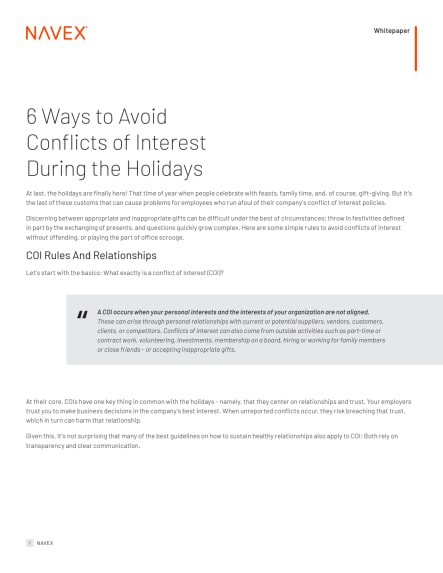 6 Ways to Avoid Conflicts of Interest During the Holidays 