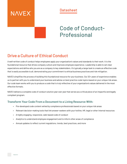 Code of Conduct for Professionals Overview