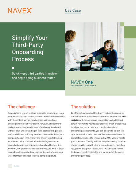 Simplify Third-party Onboarding Processes