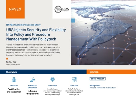 URS Injects Security and Flexibility Into Policy and Procedure Management With PolicyTech