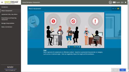 NAVEX Online Compliance Training Courses: Global Workplace Harassment Training