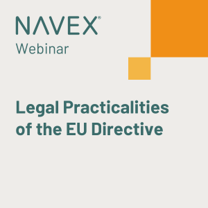 image with greige background and title "Legal Practicalities of the EU Directive" webinar in white text